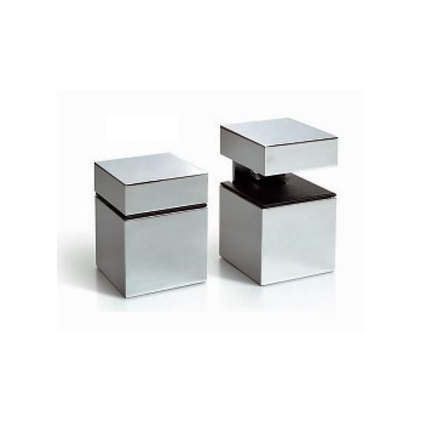 Bodenträger bis 22mm - Aluminium - Chrom - Edelstahl / INOX - Satin