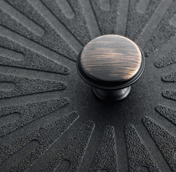 Möbelknopf CENTO Altkupfer - Altmessing - Altsilber - Schwarz Matt