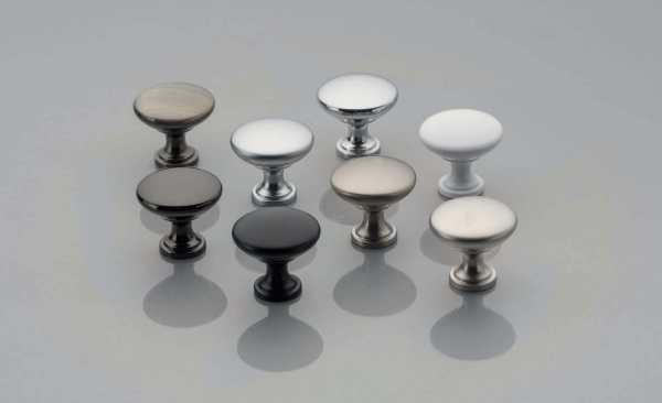 Möbelknopf TERNI Altmessing - Aluminium - Chrom - Edelstahloptik - Schwarz Matt - Schwarzchrom - Weiss