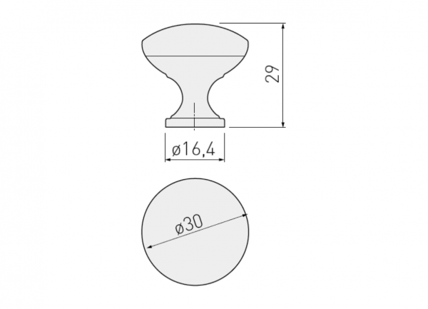 Möbelknopf TERNI Altmessing - Aluminium - Chrom - Edelstahloptik - Schwarz Matt - Schwarzchrom - Weiss