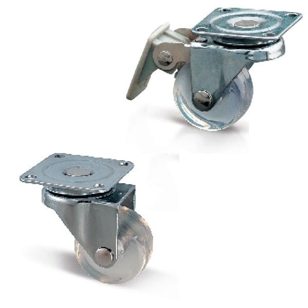 Möbelrolle Ø35 Gummirad ohne Bremse