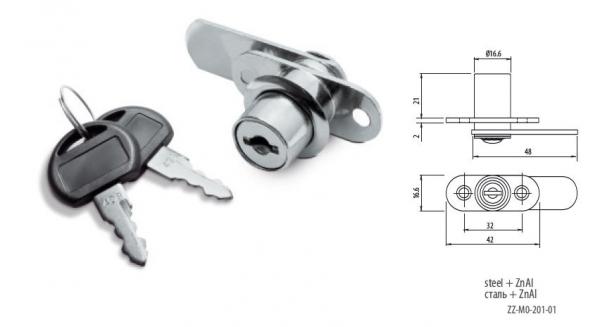 Hebelschloss verchromt