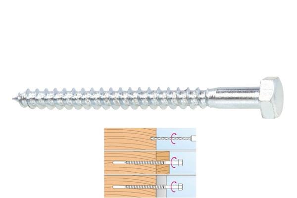 Sechskantholzschrauben 12x120 12Stück/1kg