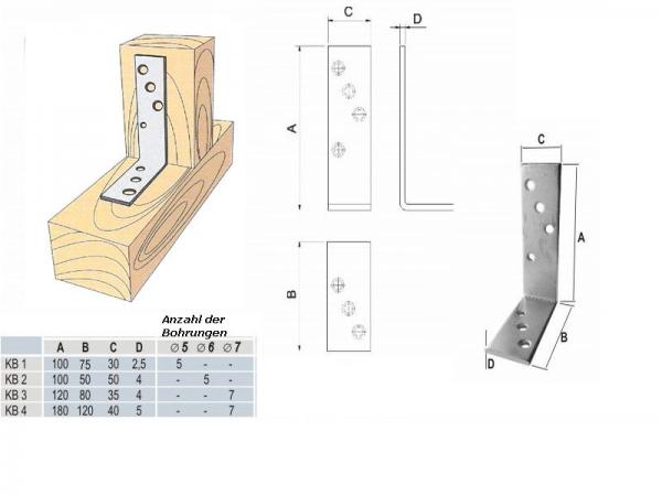 Balkenwinkel galvanisch verzinkt