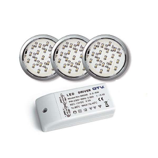 LED Set Lugo Lampen Aluminium Warmlicht