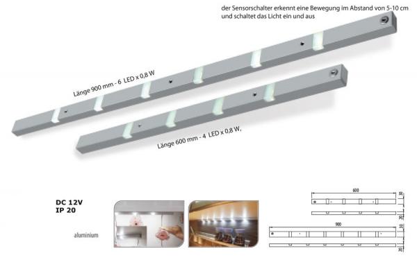 Unterbauleuchte Fraga 900mm mit Sensorschalter