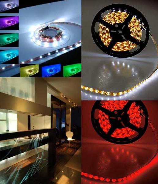 LED-300 Streifen Blau wasserfeste Silikonschicht IP65 12V, 5 cm