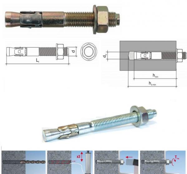 12x75 Fix-Anker Beton Dübel 50Stück