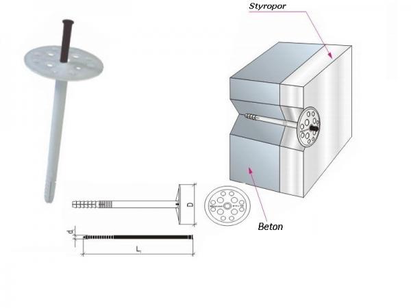 Dämmstoffdübel 10x90 LIT, 100Stück
