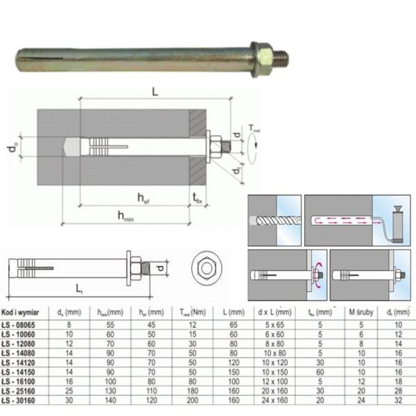 Ankerbolzen 8x65 mm 10Stück