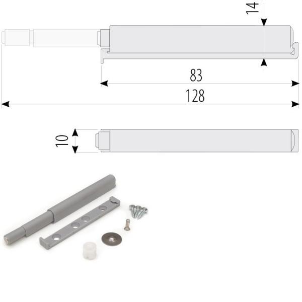 Möbeldämpfer mit Magnetspitze