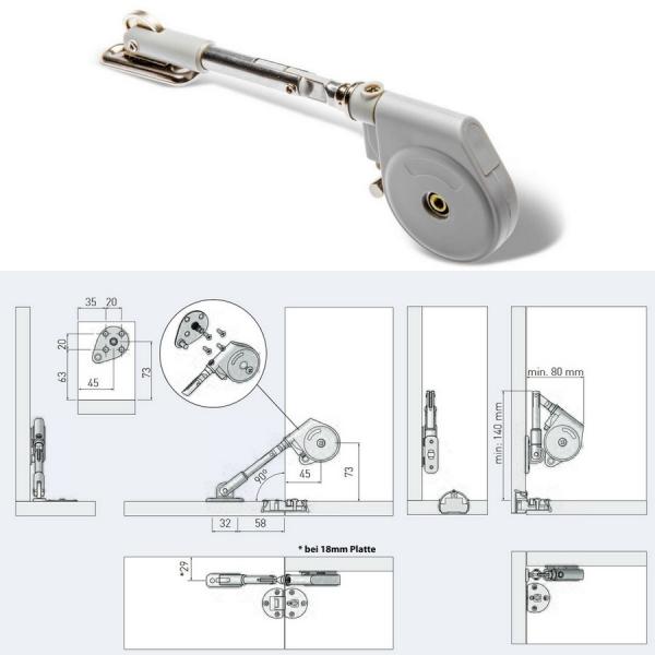 Bremsklappenhalter VIM kurz P1