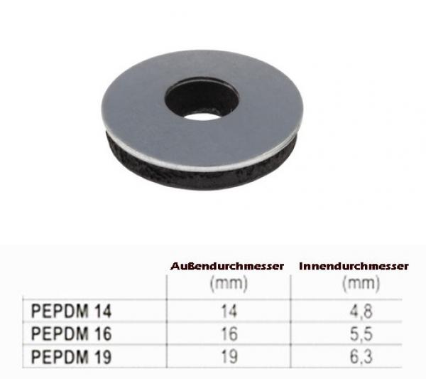 Dichtscheiben Ø16mm für Bohrschrauben 100 Stück
