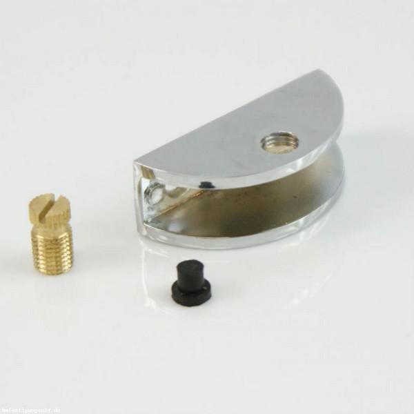 Glasbodenträger bis 5mm Glas, verchromt