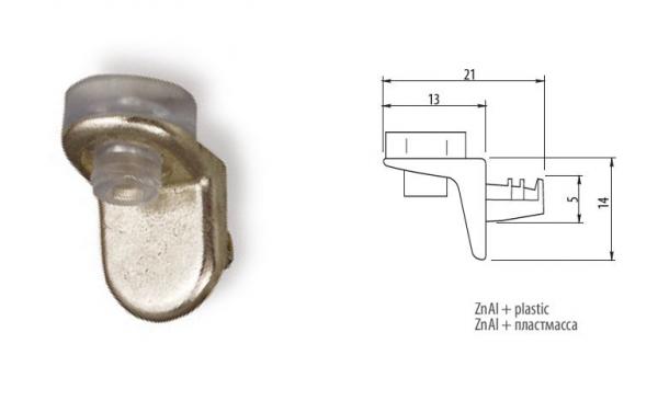 Winkel-Glasbodent​räger mit Saugnapf