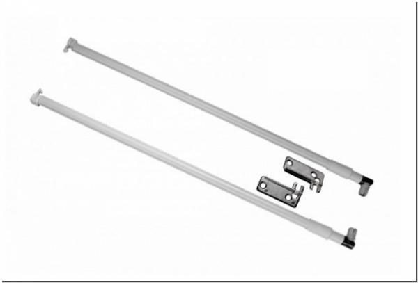 Metallbox Reling Set in weiß 500mm lang