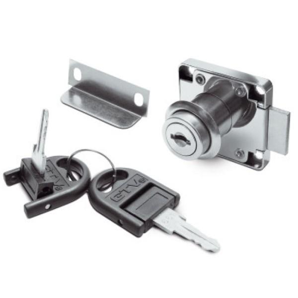 Möbelschloss mit Klappschlüssel verchromt