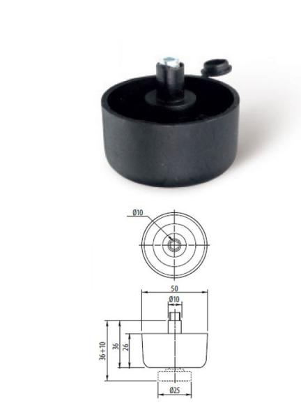 Stellfuß regelbar mit Inbusschlüssel 1 Stück