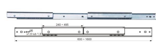 Tischplattenführungen 1100mm für einfache Tischplatten (2Stück)