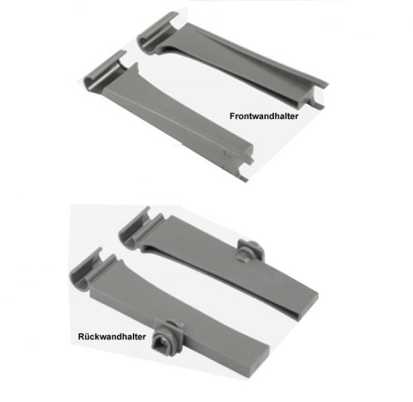 Modern Box Halter Set für Glas Seitenwände