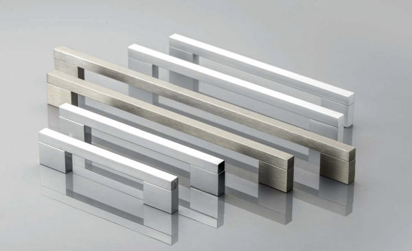 Möbelgriff UA-18 Aluminium - Chrom - Edelstahloptik - Lochabstand 128mm - 480mm