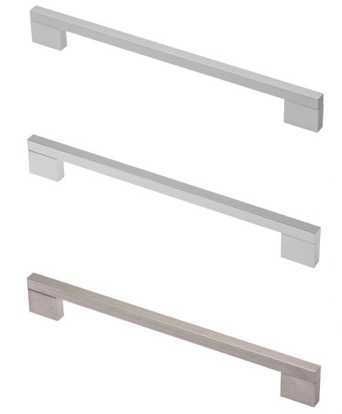 Möbelgriff UA-18 Aluminium - Chrom - Edelstahloptik - Lochabstand 128mm - 480mm