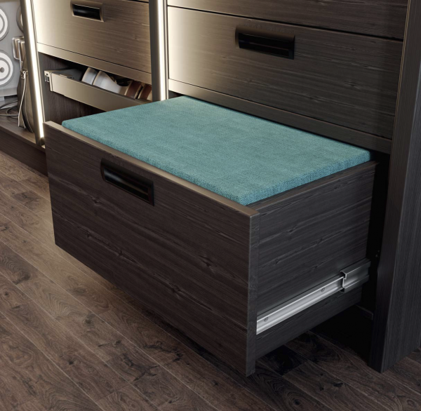 Einlassgriff / Muschelgriff UA-326 Aluminium - Chrom - Schwarz