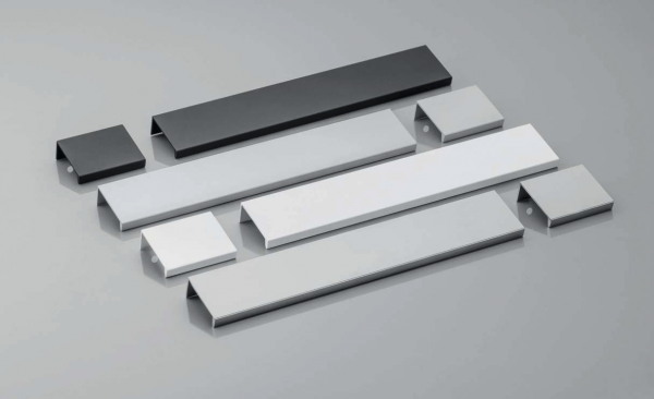 Griffleiste HEXI - Aluminium - Chrom - Schwarz Matt - Weiss Matt - Lochabstand 32mm - 192mm