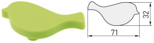 Möbelgriff Vogel - Serie KID