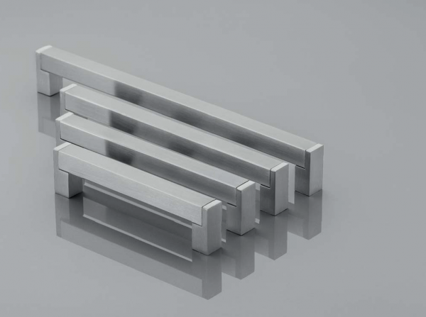 Möbelgriff UZ-334 Edelstahloptik - Lochabstand 128mm - 320mm