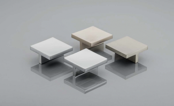 Möbelgriff UZ-60 Aluminium - Chrom - Edelstahl - Satin 60 x 60 mm