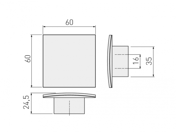 Möbelknopf UZ-883 Aluminium - Chrom - Edelstahl - Satin