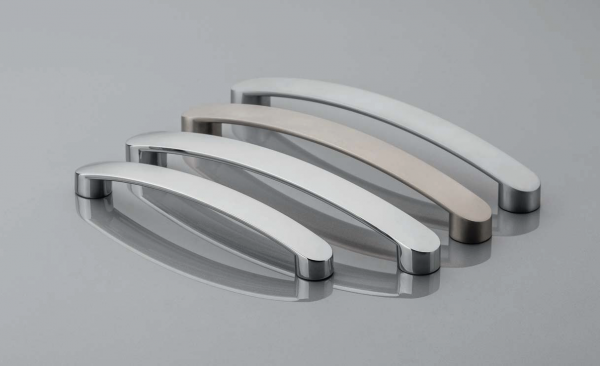 Möbelgriff GENUA Aluminium - Chrom - Satin - Lochabstand 128 mm - 160mm