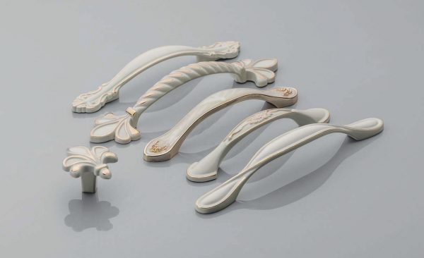 Möbelgriff ROYAL Weiss und Gold