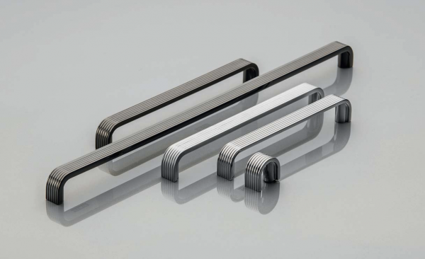 Möbelgriff VETA Aluminium - Chrom - Schwarzchrom - Lochabstand 128mm - 320mm