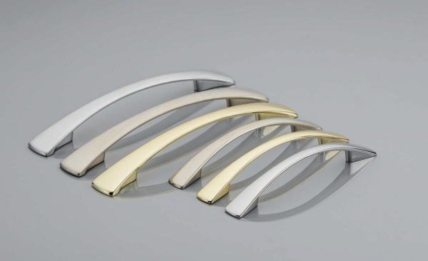 Möbelgriff UZ-Z10 Aluminium - Chrom - Messing - Satin - Lochabstand 96mm - 128mm