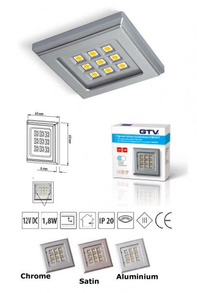 LED Vincente Strahler Chrome Effekt Warmweiß