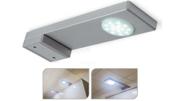 LED Möbelaufbauleuchte Vitoria mit 15 LED-0,9W Aluminium