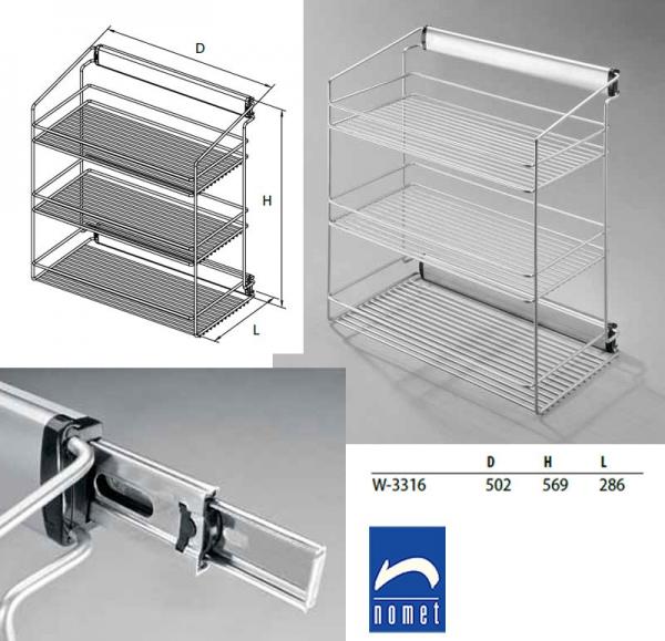 Kleider Regal mit 3 Ablagekörben