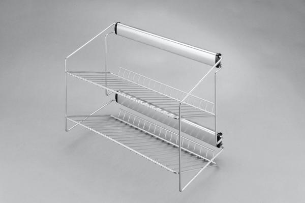 Schuhregal mit 2 schrägen Ablagen