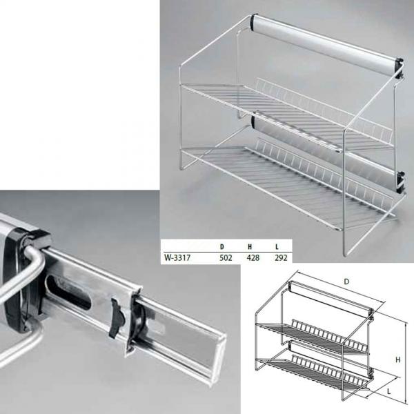 Schuhregal mit 2 schrägen Ablagen
