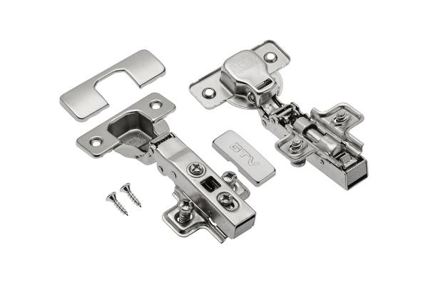Automatikscharnier 110° Außenseite mit integrierter Schließtechnik