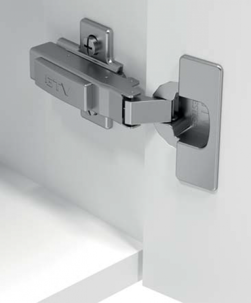 Automatikscharnier 110° Außenseite mit integrierter Schließtechnik