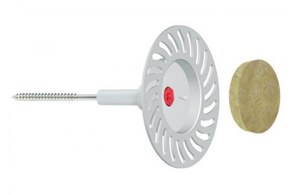 Schraubdübel 6x240 mit Mineralwolle-Rondell für Holzuntergrund 50Stück