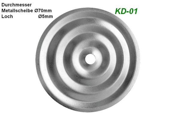 Metallscheibe Ø70 und 5,0mm Loch, 100Stück