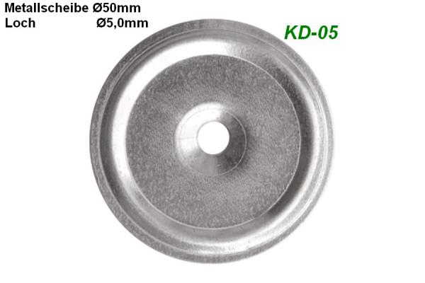 Metallscheibe Ø50 und 5,0mm Loch, 100Stück