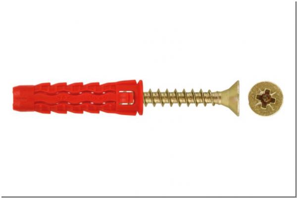 Dübel Ø 5mm mit Schraube 3,5x35mm 200 Stück SFXP