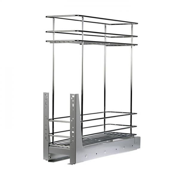 Schrankauszug mit Frontauszugsystem - 2 Körbe - Schrankbreite 150mm - 600mm