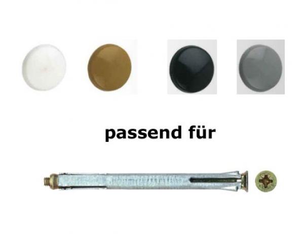 Schraubenblenden für Fensterrahmendübel Braun, 100 Stück