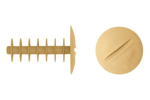 Stopfen Grau, mit Kreuzlamellen, 100 Stück